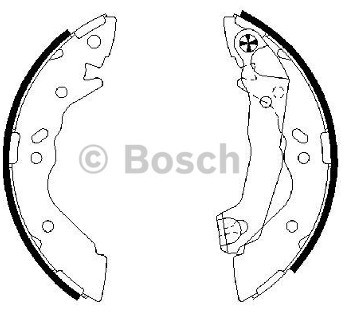 BOSCH Szczęki hamulcowe (komplet) 0 986 487 581