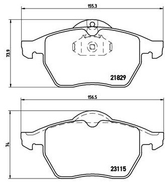 BREMBO Zestaw klocków hamulcowych, hamulce tarczowe P 59 022