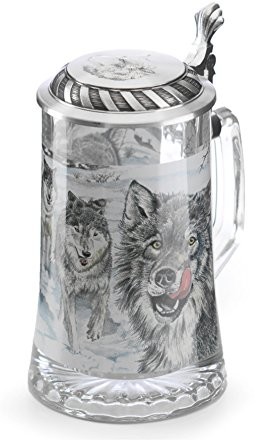 Artina Druk 93340 gwiazda dno Seidel Wilk, szkło, przezroczyste, 25 x 15 x 14 cm 93340