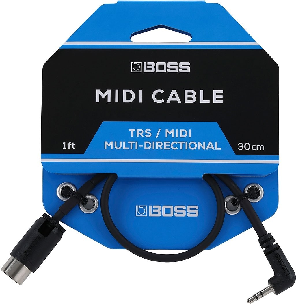 Boss BMIDI-1-35 kabel MIDI - mini jack kątowy stereo 30cm