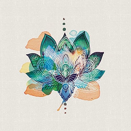 Summer Thornton Summer Thorn, kwiat lotosu 40 x 40 cm druk artystyczny na płótnie, wielobarwny AFWDC95528