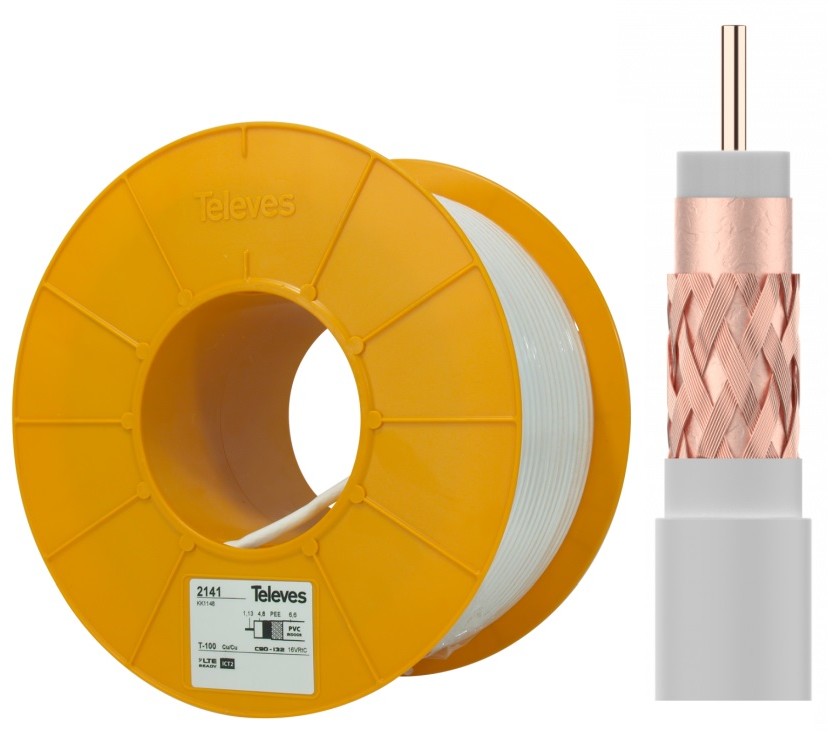 TELEVES Kabel T100 Pełnomiedziany 1,13 Miedź 100m