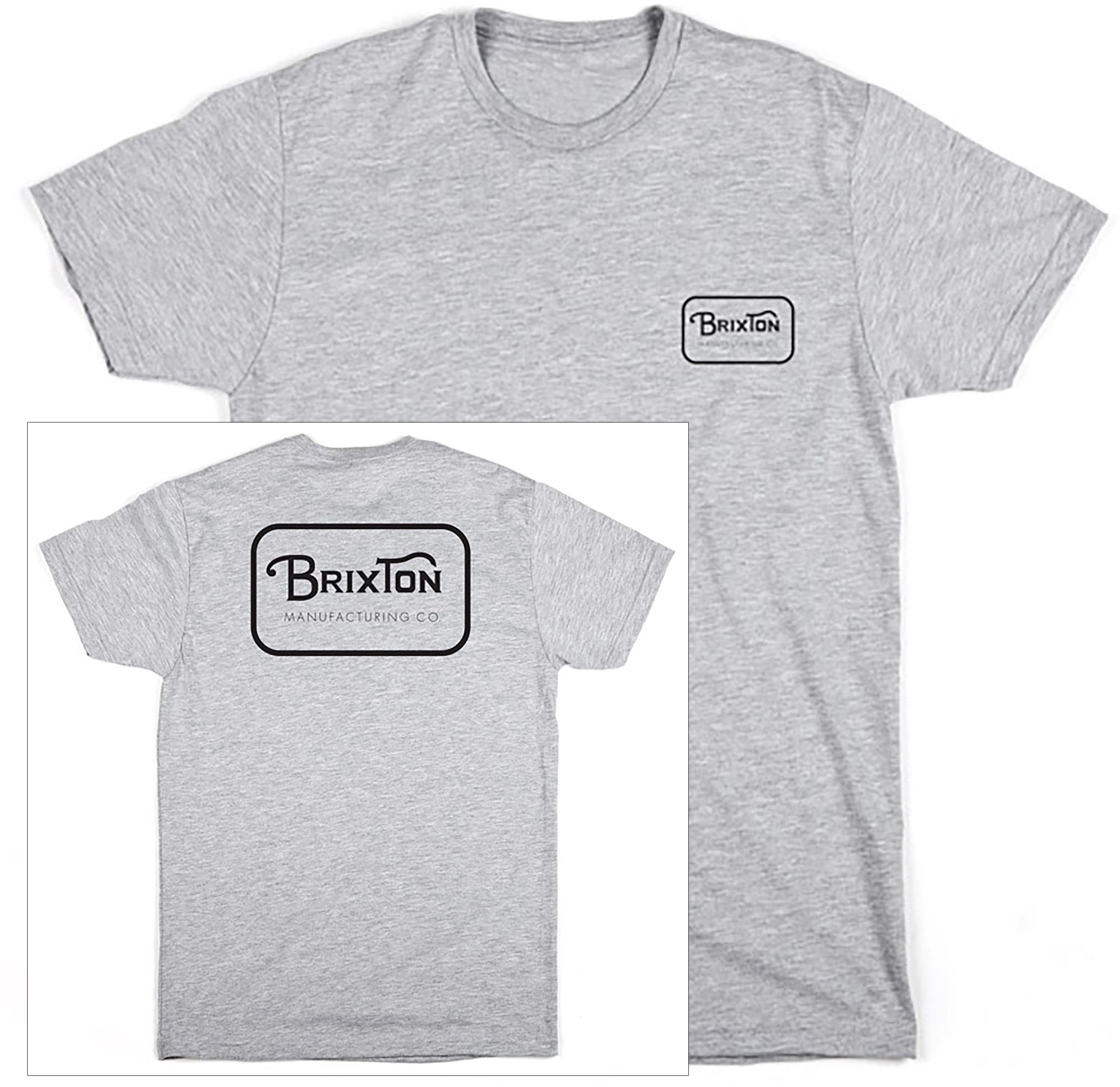 Brixton t-shirt Grade Tee Heather Grey/Black