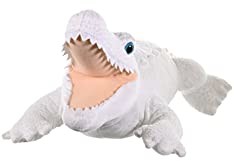 Wild Republic 12259 Caimán Blanco Futro Pluszowy Alligator, Krokodil, Cuddlekins, pluszowe zwierzątko 30 cm 11559