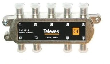 Televes Rozgałęźnik 8 wyjść 5-1000MHz F 4533