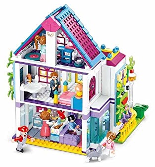 Sluban Klemmbausteine Traum-Villa (730 elementów), klocki zaciskowe, zestaw do zabawy, SL95834 SL95834