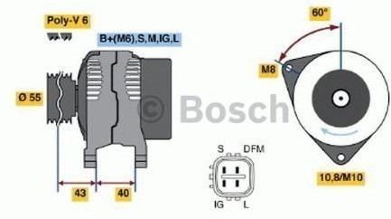Bosch 0986046110 generator 0986046110