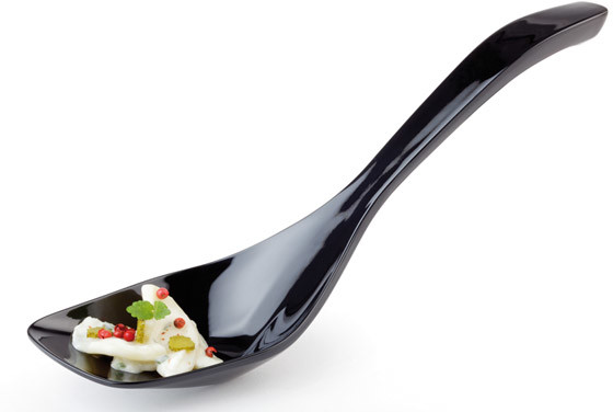 APS Łyżka serwingowa 70x65x265 mm, czarna | Profi 84021