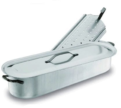 Lacor 20470 kotły na ryby, z pokrywką, wkładka z sitkiem 70 cm 20470