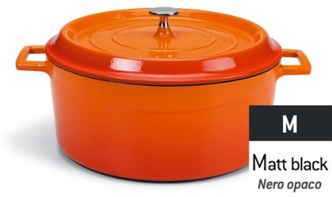 Pentole Agnelli pentole agnelli Slow Cook rondel, czarny mat, 24 cm COGHSRP10424M