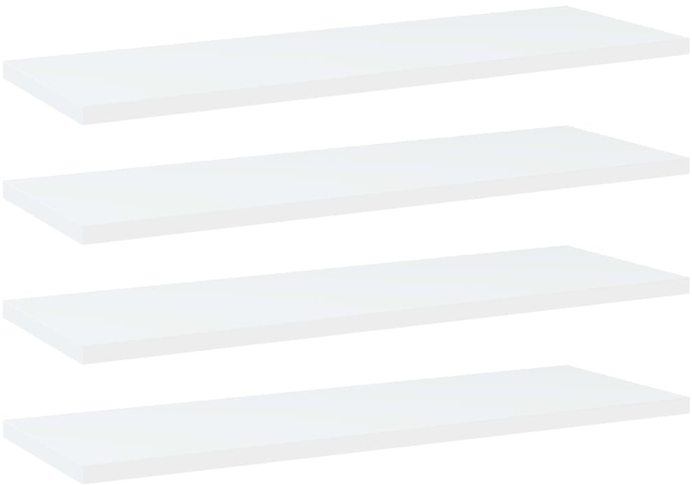 vidaXL Półki na książki, 4 szt., białe, 60x20x1,5 cm, płyta wiórowa