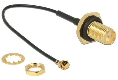 Delock Kabel antenowy RP-SMA - MHF(I-PEX) M/F U.FL-LP-068 10 cm (HA-SR525-B-E)