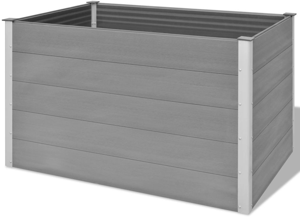vidaXL Donica ogrodowa z WPC, 150x100x91 cm, szara