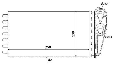 NRF Wymiennik ciepła, ogrzewanie wnętrza 53560