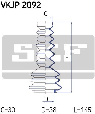 SKF Zestaw osłon, układ kierowniczy VKJP 2092