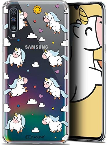 Samsung Caseink Etui ochronne do Galaxy A70, ultracienkie, motyw: jednorożec in the Sky CRYSPRNTA70UNICORNSKY