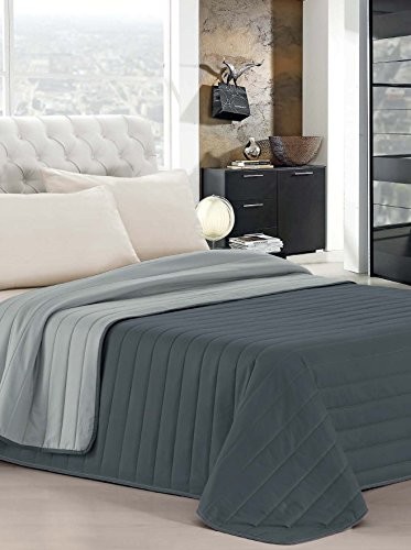 Elegant Italian Bed Linen koc dzienny lato, szary, 170 x 270 cm TR31_Grigio Chia/Scu-Singolo 170x270