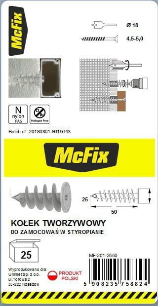 MCFIX DYBEL DO MOCOWANIA W IZOLACJI 25*50MM NYLON MF-201-2550 [10688140]