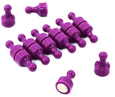 first4magnets Stożek  na magnes, biuro i dużym lodówka o średnicy 12 MM, 21 MM, opakowanie 1 sztuki, fioletowy, f4msp 12