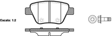 RoadHouse Zestaw klocków hamulcowych, hamulce tarczowe 21420.00