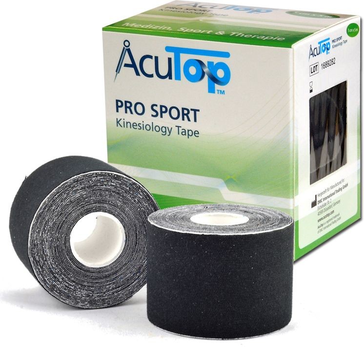Tape Acutop AcuTop PRO SPORT - Wzmocnione Kinesiology czarne (ATPS black) 4260394881135