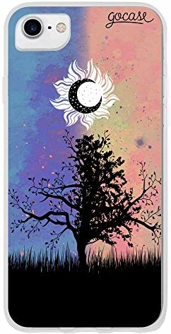 Gocase Gocase Day & Night etui na telefon komórkowy | kompatybilne z iPhone 7 | przezroczyste z nadrukiem | silikon przezroczysty TPU pokrowiec ochronny odporny na zarysowania | na dzień i noc NED-IP-S-4