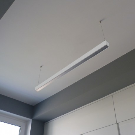 Bemko Oprawa liniowa LED 113cm 30W 4000K 230V IP20 natynkowa aluminiowa zawieszana QUALIS srebrna 5183 90-06A-1A