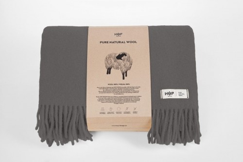 HOP DESIGN Koc wełniany 145x205 HOP Design Yeti Grafitowy 9FA3-549D3