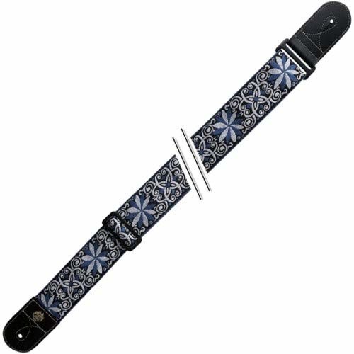 Gewa Fire & Stone 531068 Gitarrengurt Folklore Edition Jacquard Blue White 531068