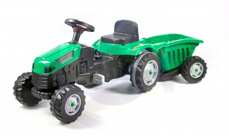 Woopie WOOPIE Traktor MAXI na Pedały z Przyczepą Zielony 28286