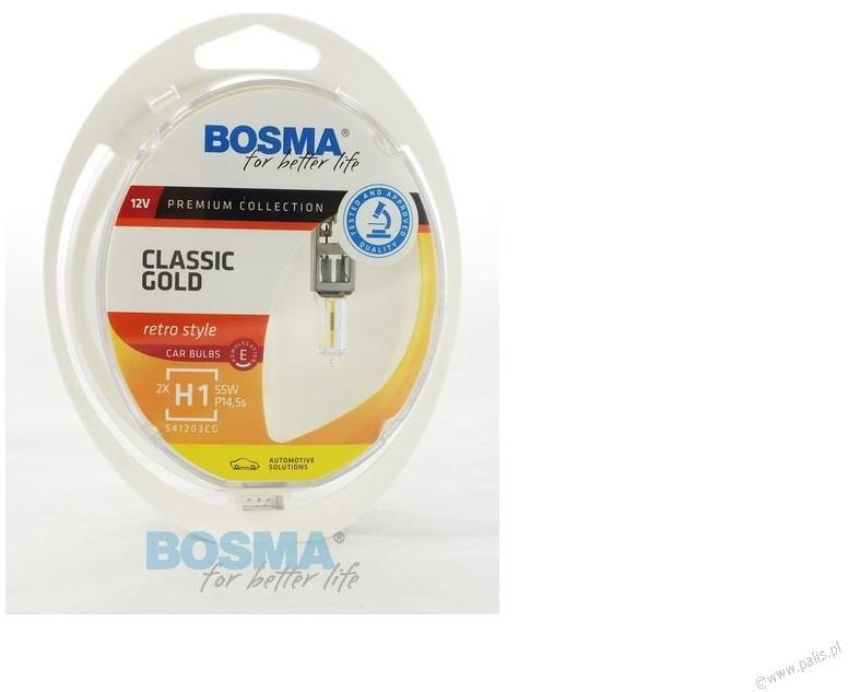 BOSMA 8931 ŻARÓWKI CLASSIC GOLD 12V 55W H1 P14,5s twin box)