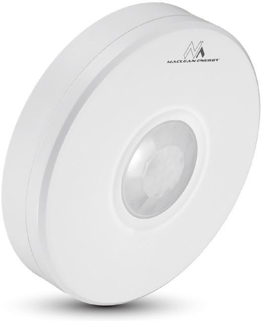 Maclean Czujnik ruchu MCE293 na podczerwień płaski IP65 do stosowania na zewnątrz zasięg 8m, max. obciążenie 2000W MCE293 W