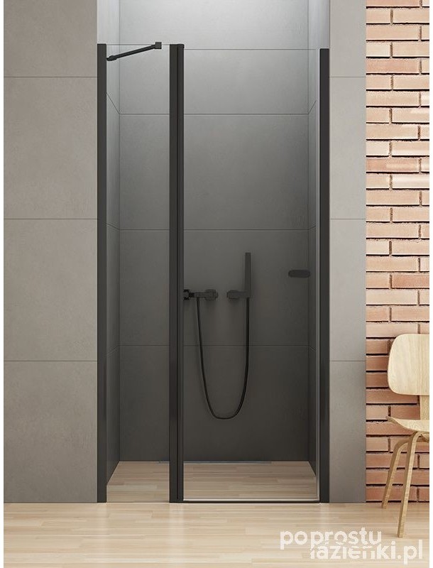 New Trendy Drzwi wnękowe pojedyncze otwierane 100x195 New Soleo Black D-0242A-WK) DYSTRYBUTOR D-0242A-WK