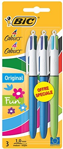 BIC ball point Pen Medium, różne kolory, 3 sztuki 912274