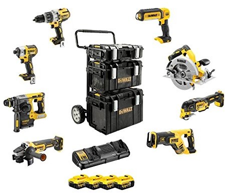 DeWalt Elektrowerkzeuge DeWALT akumulator-Kombo Pack dck853p4-QW 18,0 V/5 AH  8 urządzenia, 4 akumulatorów  grupa docelowa drewno DCK853P4