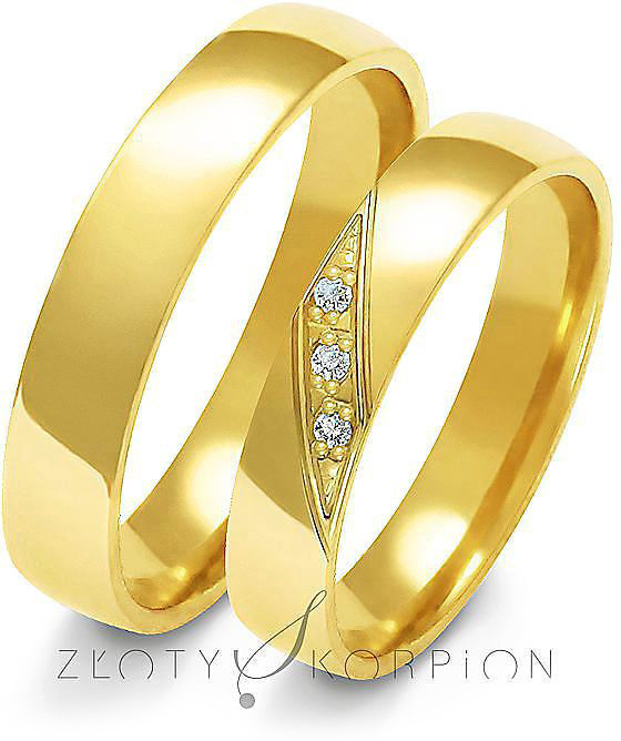 Złoty Skorpion Obrączki ślubne Złoty Skorpion wzór Au-A146 Au-A146