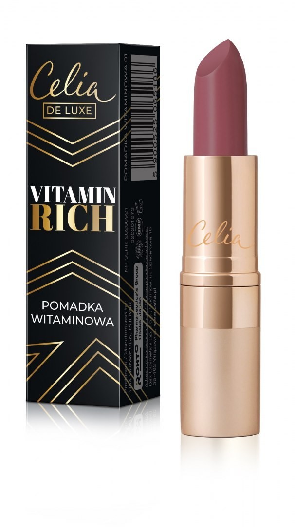 Celia De Luxe Pomadka do ust nawilżająca Vitamin Rich nr 08 3.5g 122620