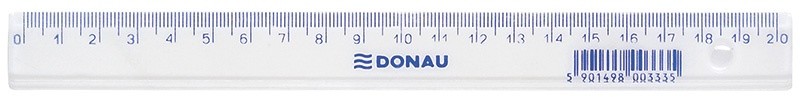 Donau Linijka 20 cm transparentna