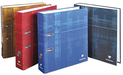 Clairefontaine 67412 °C Standard-Ordner grzbiet z 2 pierścieniami, A4, 70 MM, posortowane pod względem koloru 67412C