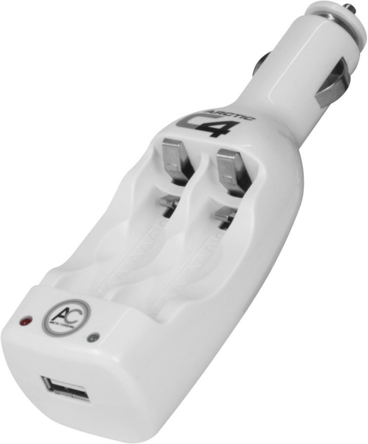 Arctic C4 Uniwersalna ładowarka 1x USB 5V 600mA 2 x AAA 900mA 2 x AA 450mA DCACO-APC02-CSA01