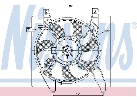 NISSENS Wentylator, chłodzenie silnika NISSENS 85328