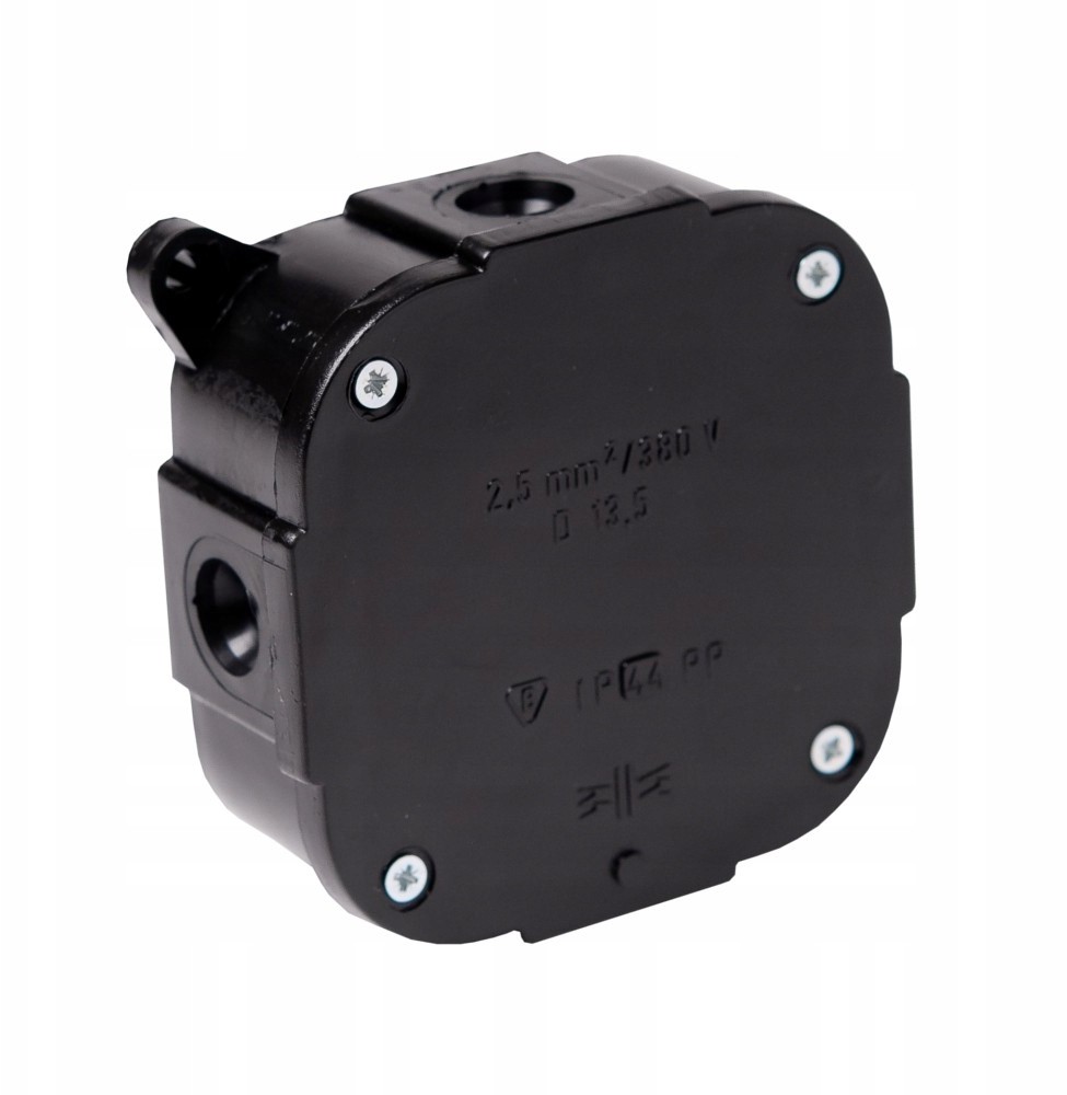 074-05 puszka n/t hermetyczna czarna bez zacisków