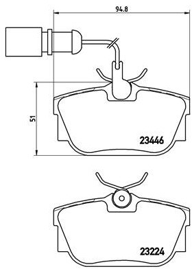 BREMBO Zestaw klocków hamulcowych, hamulce tarczowe P 85 059