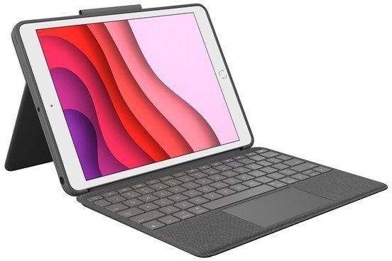 Logitech Combo Touch - keyboard and folio case - with trackpad - QWERTY - Spanish - graphite - Etui z klawiaturą - Szary 920-009627