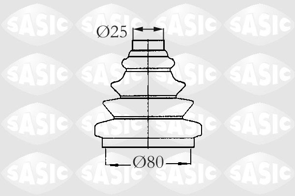 SASIC OSŁONA PRZEGUBU 2933013 ZEW ALFA ROMEO/CITROEN/FIAT/PEUGEOT
