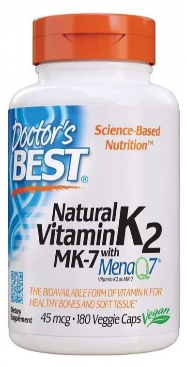 Doctor's Best Doctor's Best naturalna Witamina K2 MK7 z MenaQ7, 45mcg - 180 vkaps