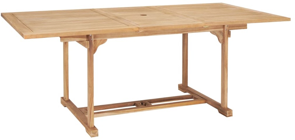 vidaXL Stół rozkładany, (150-200) x 100 x 75 cm, lite drewno tekowe