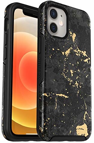 Otterbox Symmetry - elegancki i smukły pokrowiec ochronny do Apple iPhone 12 mini, czarny/złoty 77-65755