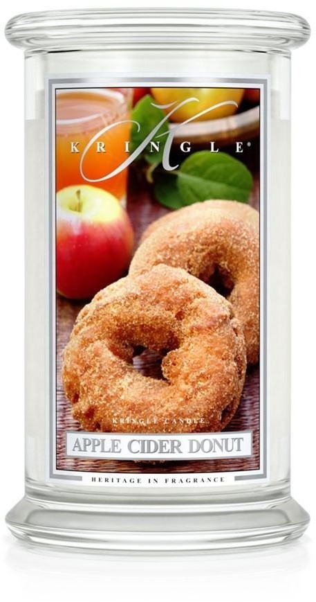Kringle Candle Apple Cider Donut, świeca zapachowa, duży słoik, 2 knoty