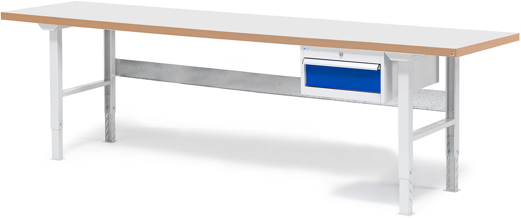AJ Produkty Stół warsztatowy Blat o warstwie laminowanej, 800x500x2500mm
